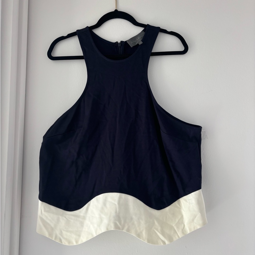 💙 Sunday in Brooklyn (Anthropologie) Colorblock Sleeveless Blouse – Size XL